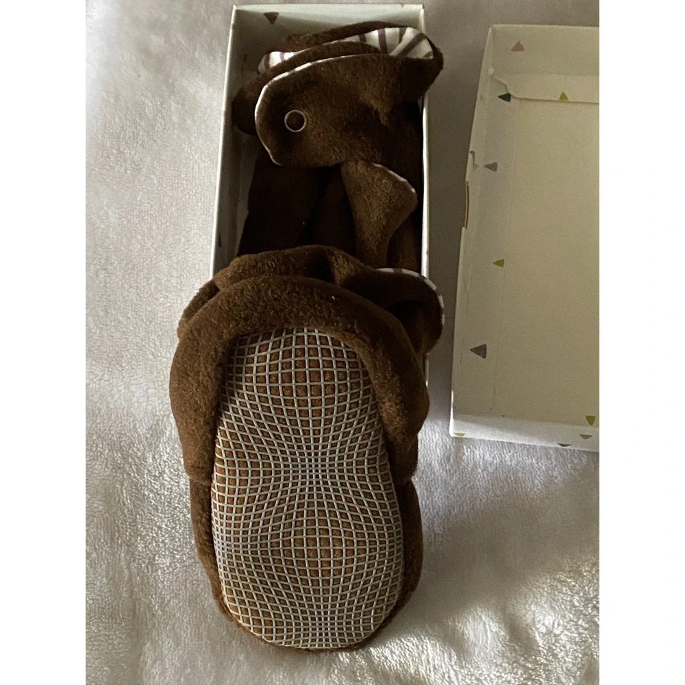 Ellabonna‎ Brown Baby Slippers 12–18 Months Size 4 New in Box